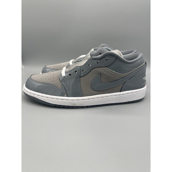 Air Jordan 1 SE Low ‘Patent Cool Grey’ Size 9M 10.5W New W Orig Box HF3148-011 main image 5